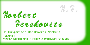 norbert herskovits business card